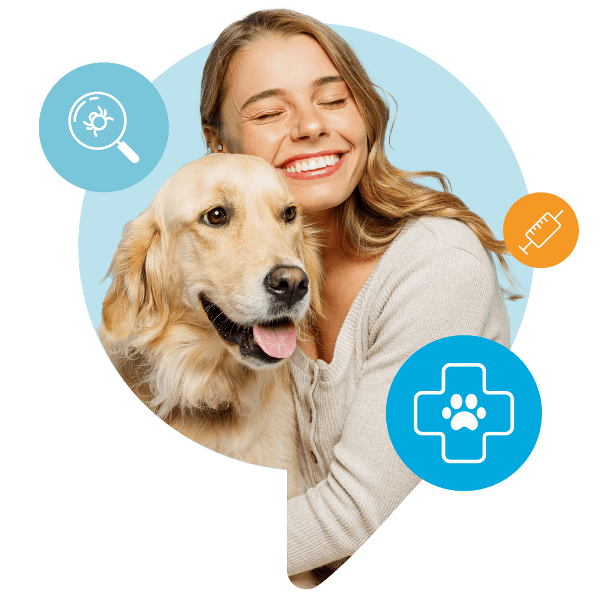 Mujer con perro - Obra Social para Mascotas